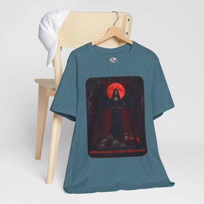 “Lilith Ascendant — She Who Will Not Kneel.” Graphic T-Shirt – Alt Aesthetic Poetic Goth Street-wear