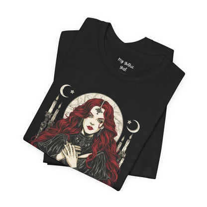 Astrid the Sorceress Gothic T-Shirt | Dark Fantasy Witch Tee