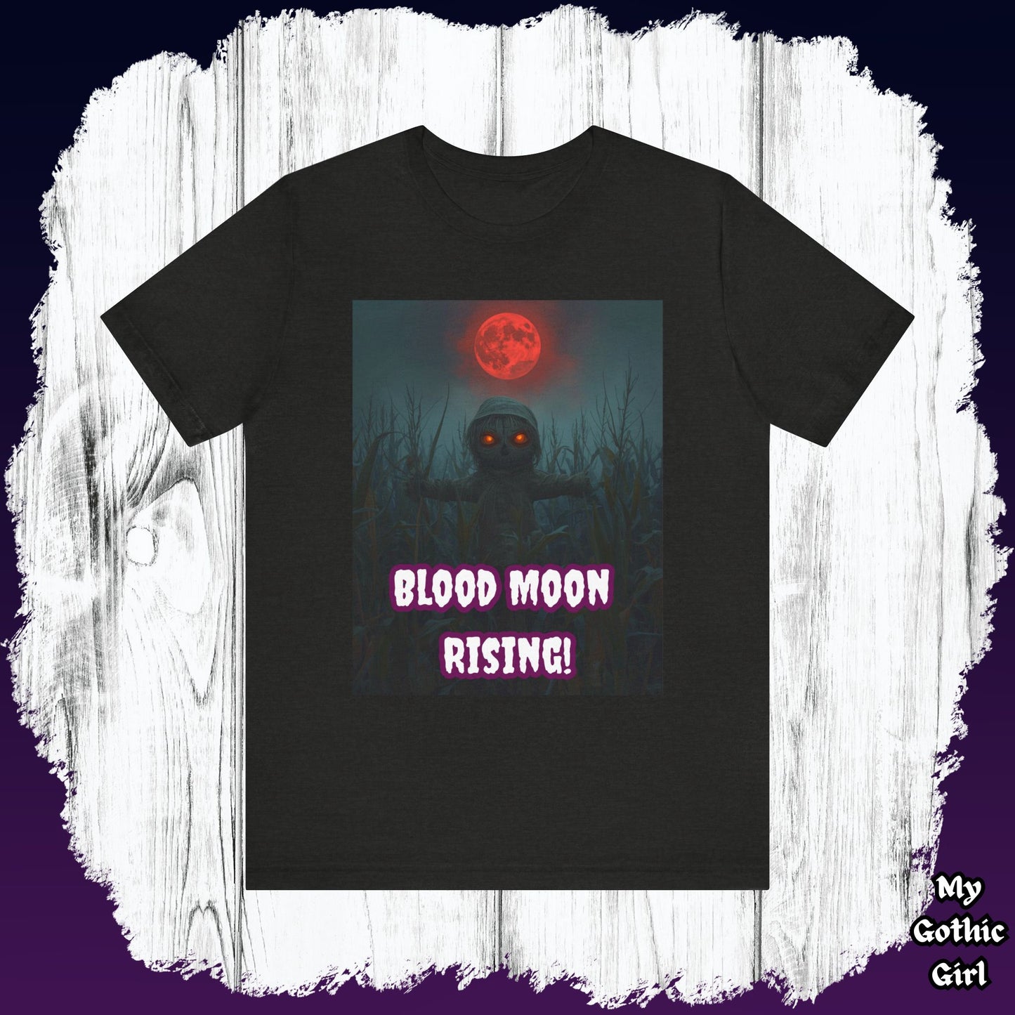 My Gothic Girl "Blood Moon Rising" Graphic T-Shirt Unisex Gothic Dark Fashion Casual Wear