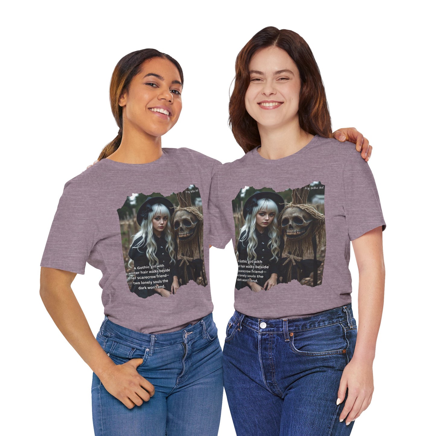 My Gothic Girl T-Shirt "Scarecrow Friend" – Whimsy Goth Streetwear, Dark Poetry Fashion, Alt Aesthetic Apparel
