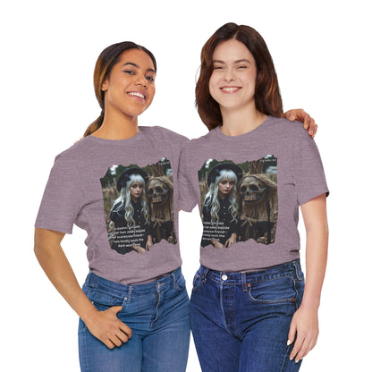 My Gothic Girl T-Shirt "Scarecrow Friend" – Whimsy Goth Streetwear, Dark Poetry Fashion, Alt Aesthetic Apparel