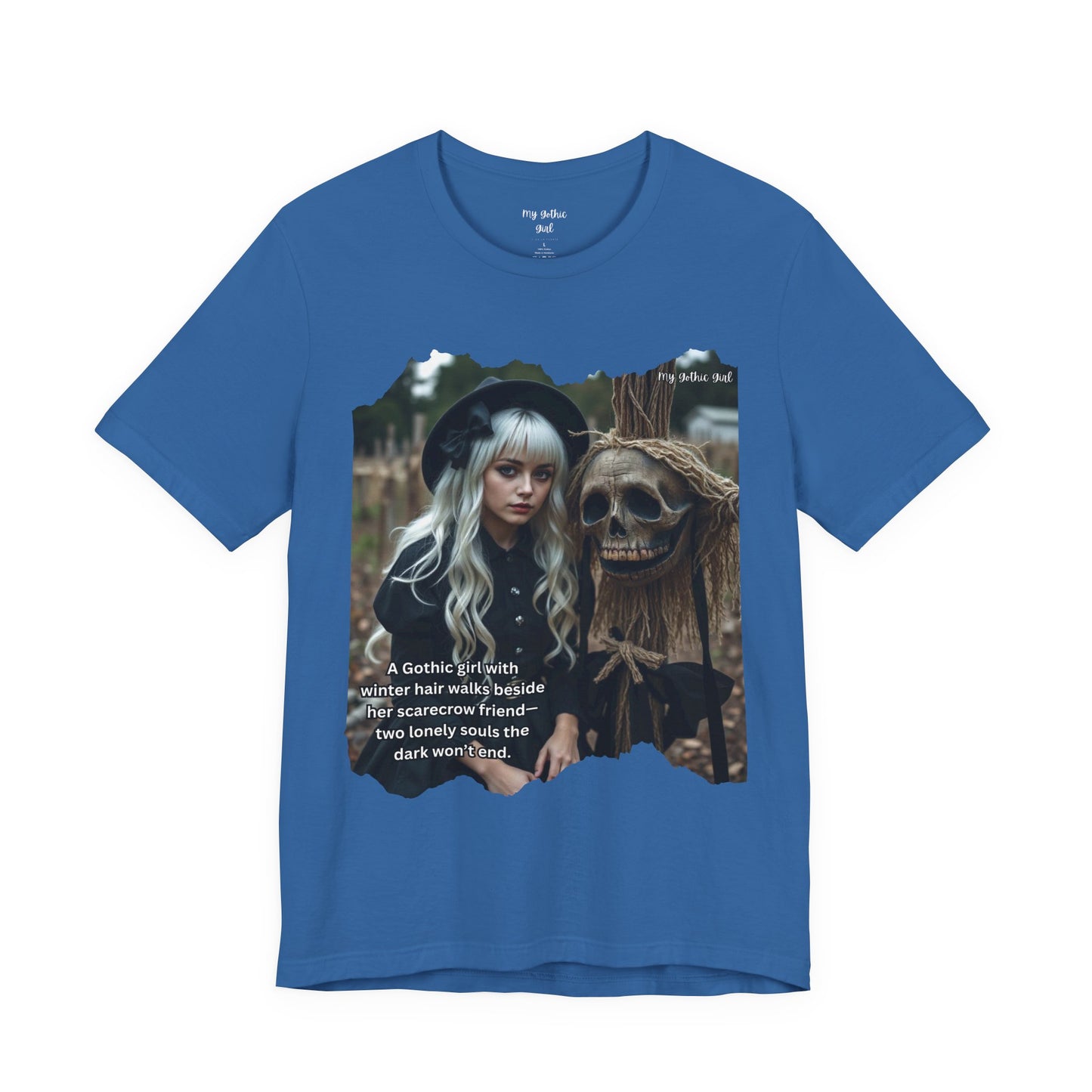 My Gothic Girl T-Shirt "Scarecrow Friend" – Whimsy Goth Streetwear, Dark Poetry Fashion, Alt Aesthetic Apparel