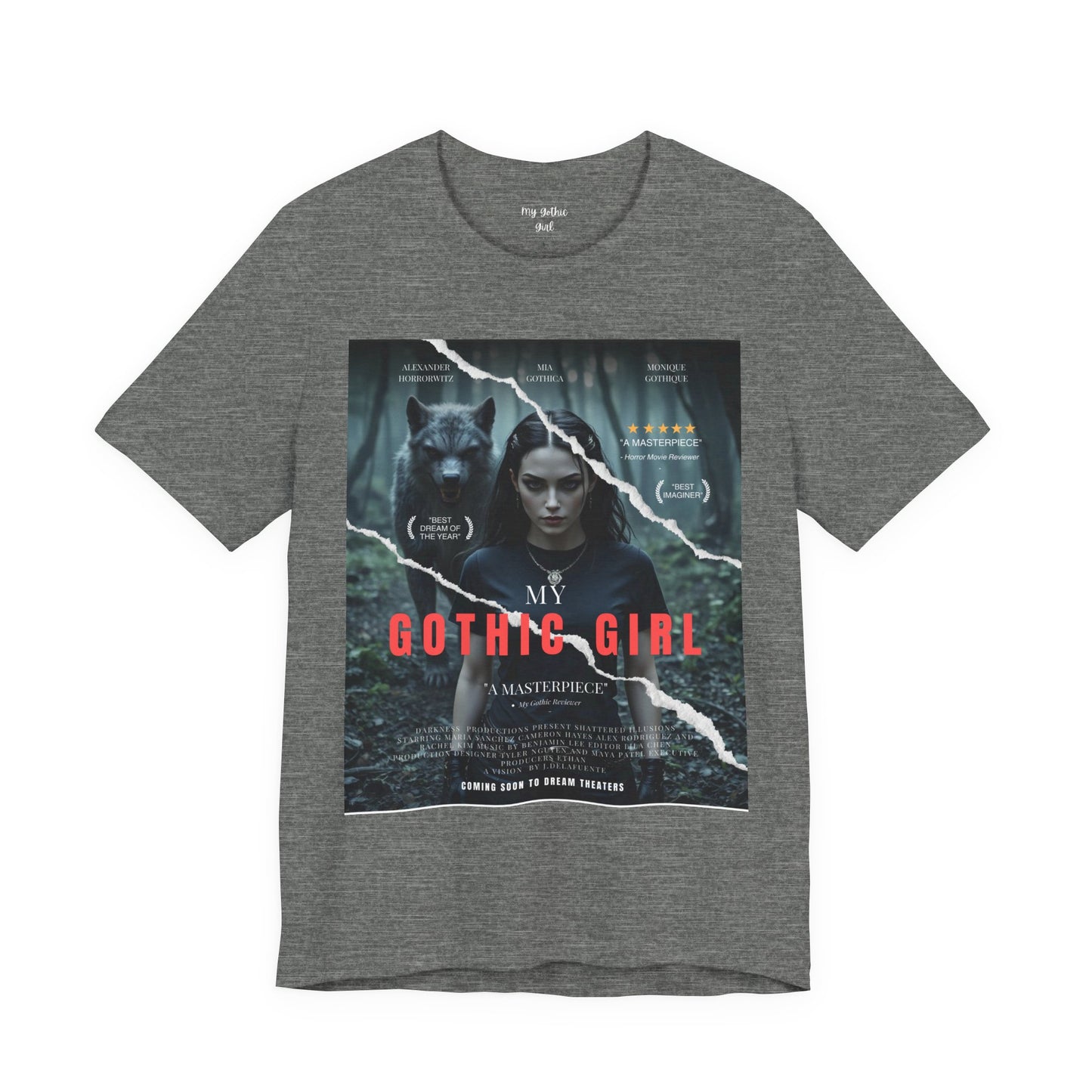 My Gothic Girl T-Shirt "Movie Poster" – Whimsy Goth Streetwear, Dark Poetry Fashion, Alt Aesthetic Apparel