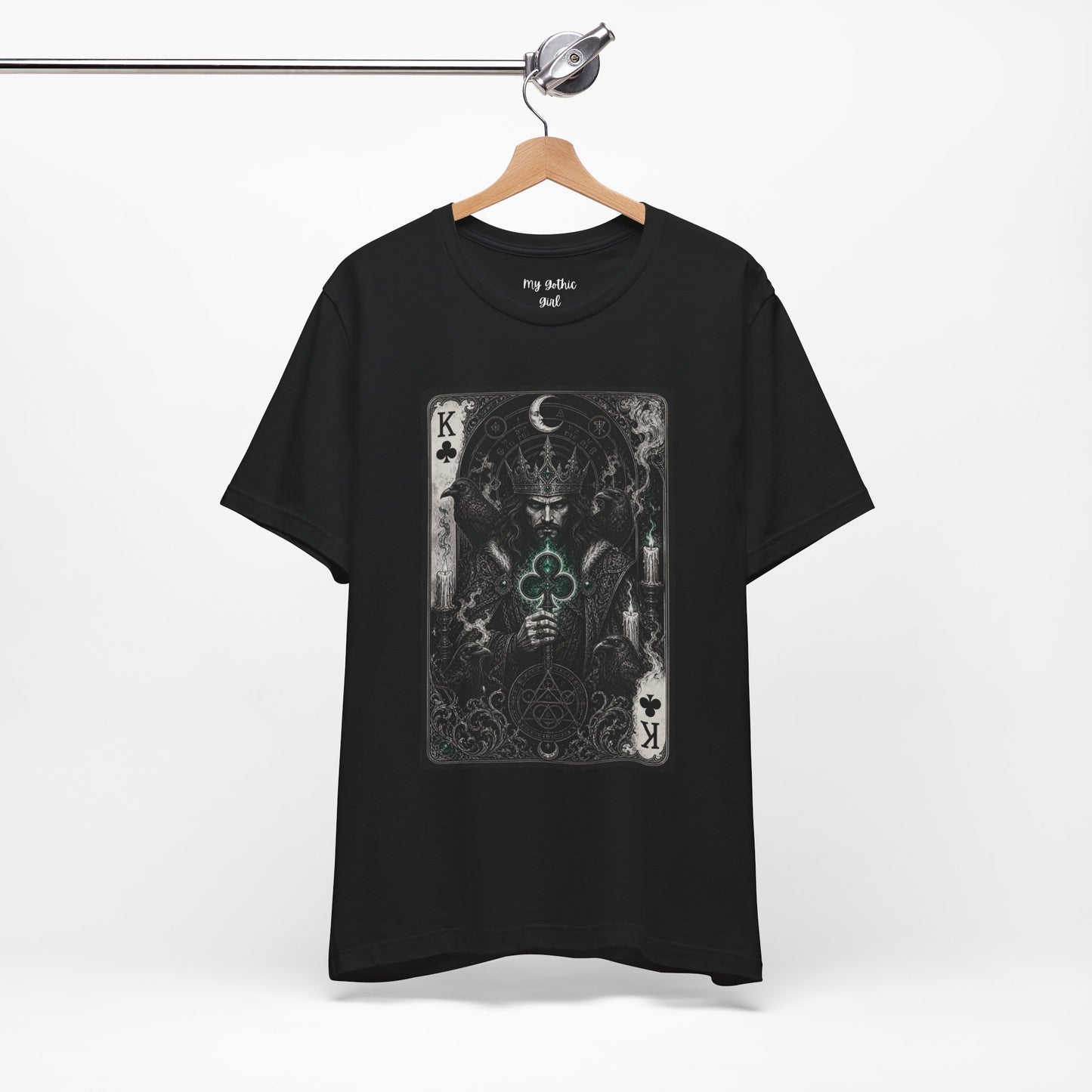 King of Clubs Playing Card T-Shirt — Gothic Card Deck Graphic Tee