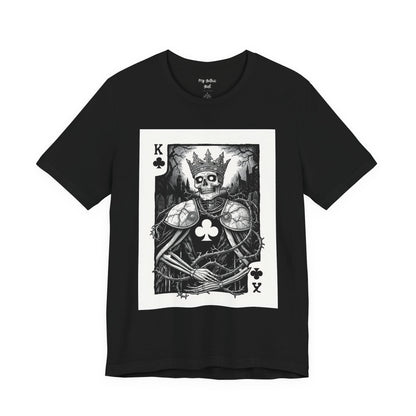 King of Clubs Skeleton Playing Card T‑Shirt