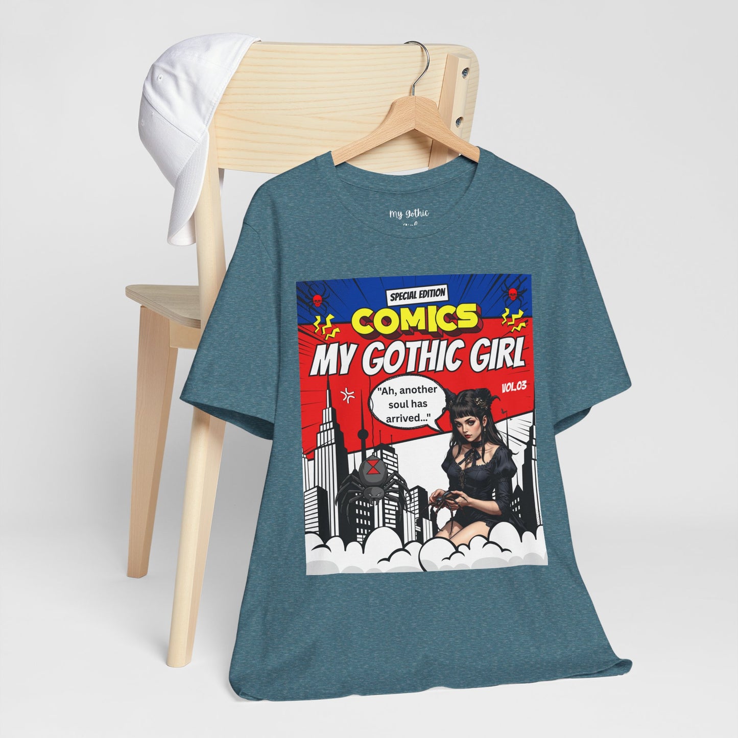 My Gothic Girl Comic Book Graphic Tee – Whimsy Goth Streetwear, Dark Poetry Fashion, Alt Aesthetic Apparel