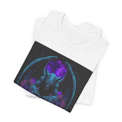 "The Gargoyle" — Dark Gothic Winged Statue Graphic Tee Design