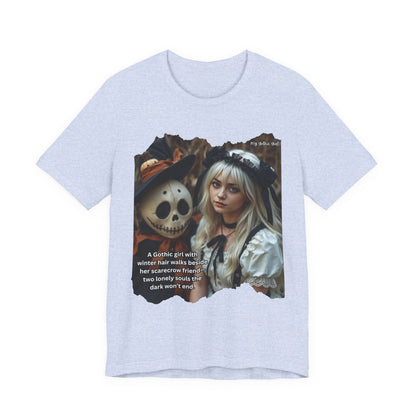 My Gothic Girl T-Shirt "Scarecrow Friend" – Whimsy Goth Streetwear, Dark Poetry Fashion, Alt Aesthetic Apparel