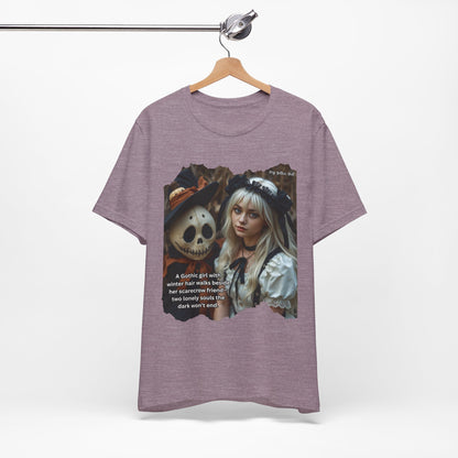 My Gothic Girl T-Shirt "Scarecrow Friend" – Whimsy Goth Streetwear, Dark Poetry Fashion, Alt Aesthetic Apparel
