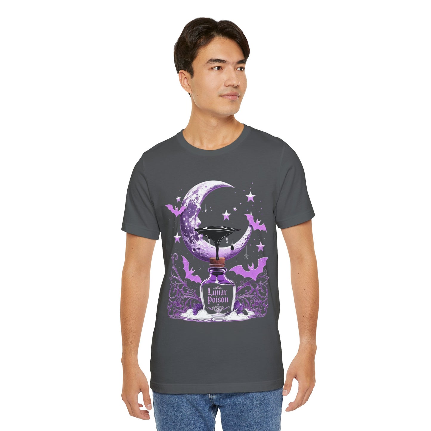 “Lunar Poison” — Celestial Alchemy Gothic Graphic T-Shirt – Alt Aesthetic Poetic Goth Street-wear