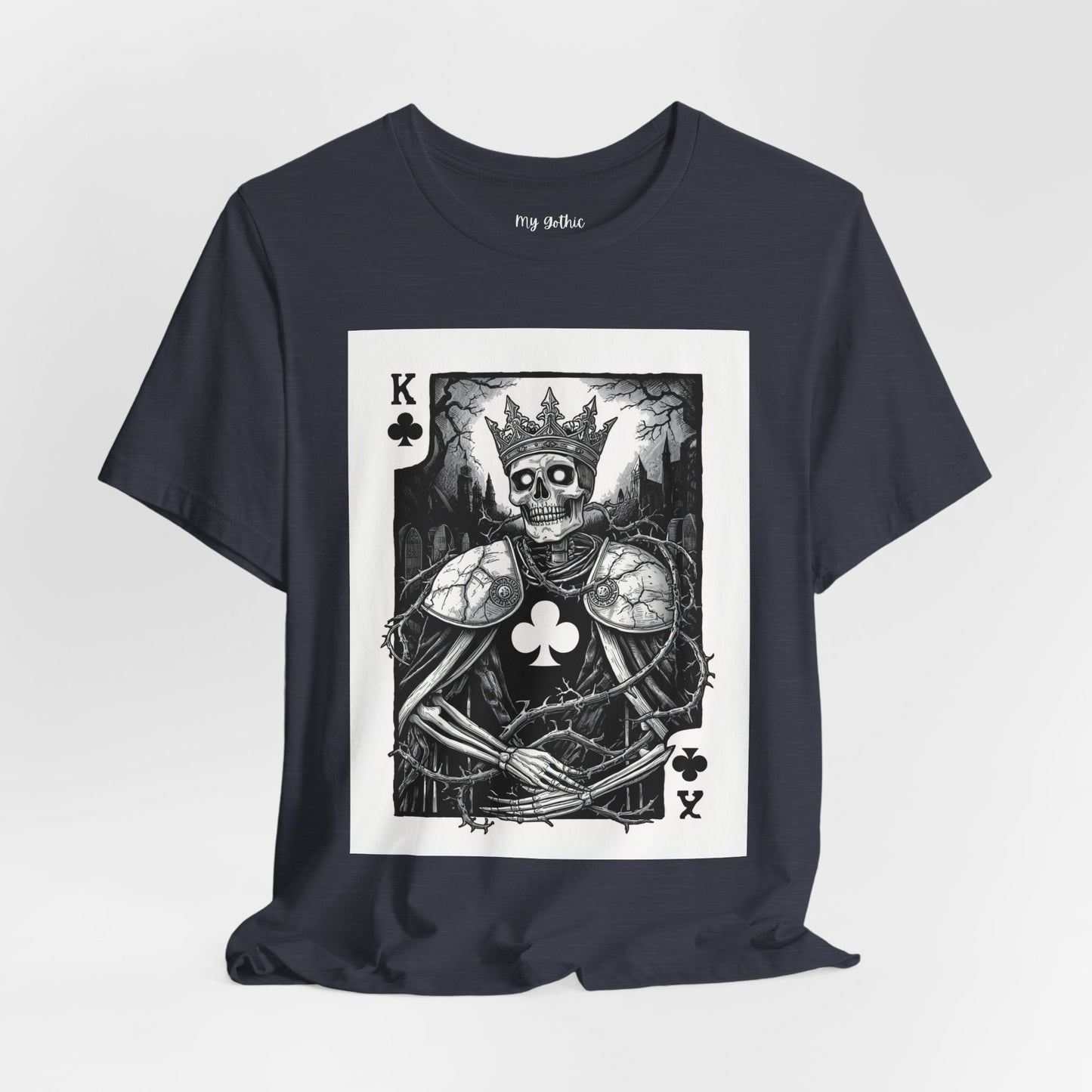 King of Clubs Skeleton Playing Card T‑Shirt
