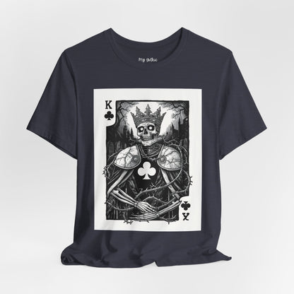 King of Clubs Skeleton Playing Card T‑Shirt