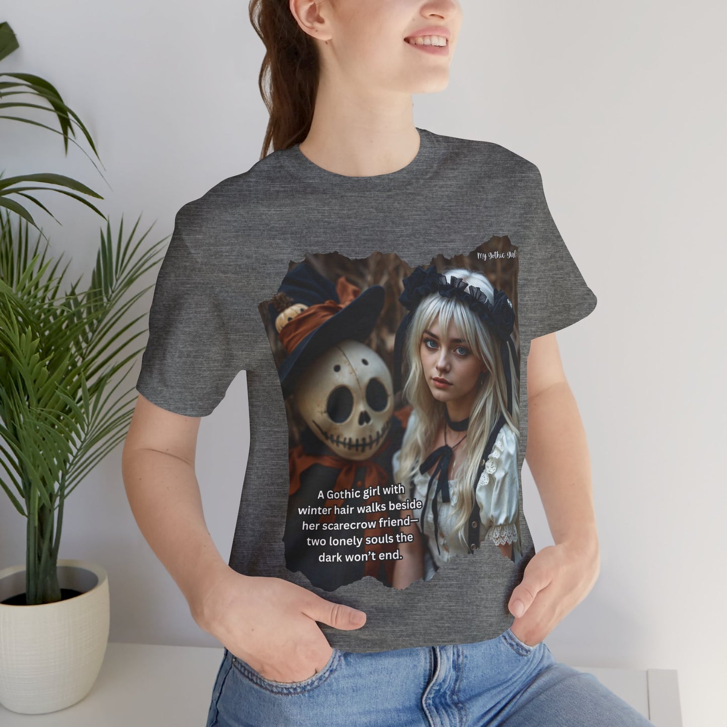 My Gothic Girl T-Shirt "Scarecrow Friend" – Whimsy Goth Streetwear, Dark Poetry Fashion, Alt Aesthetic Apparel