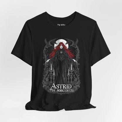 Astrid the Sorceress Gothic T-Shirt | Dark Fantasy Witch Tee