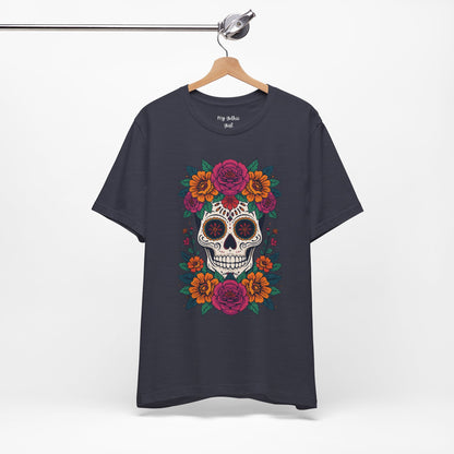 Sugar Skull Floral Tee — Day of the Dead Skull T-Shirt
