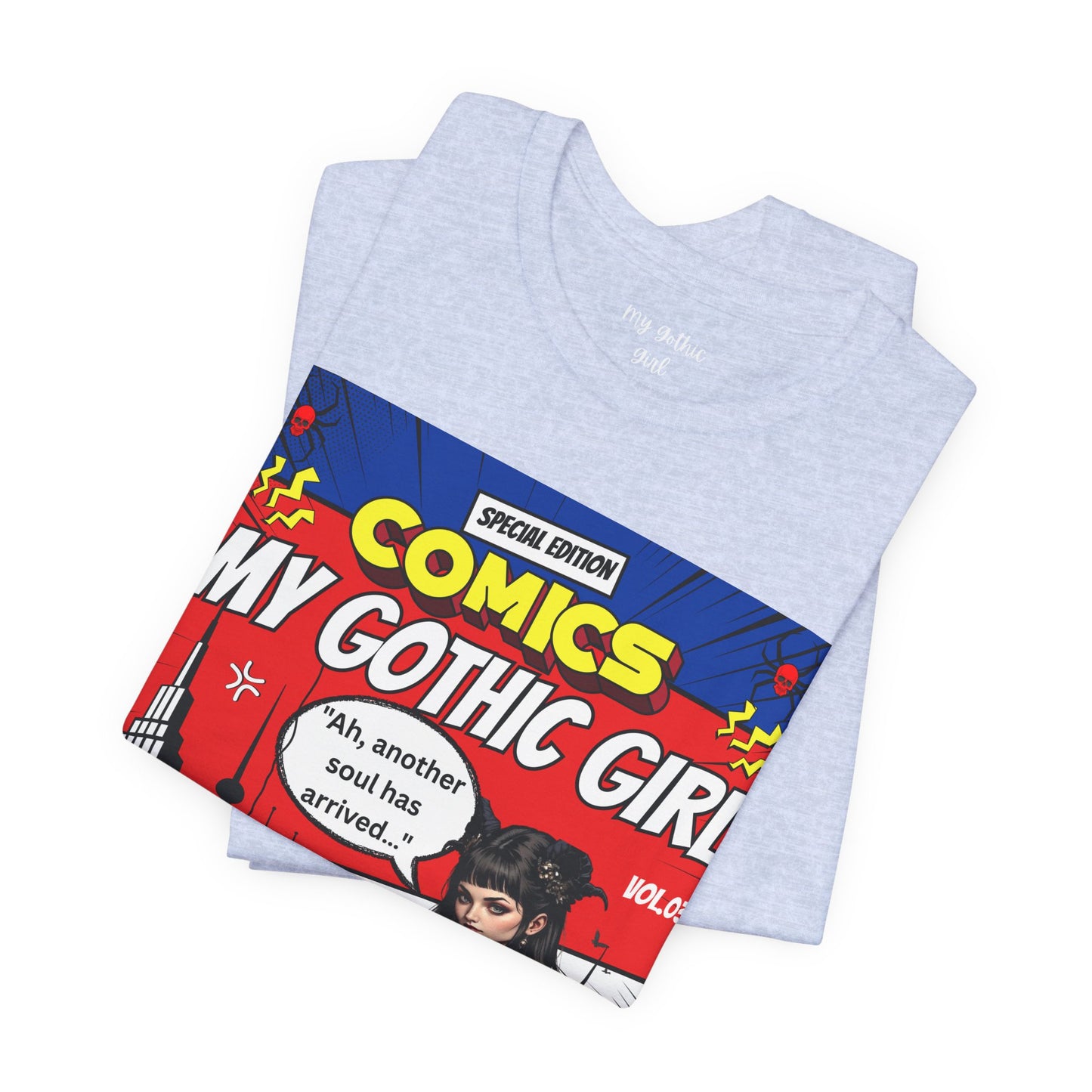 My Gothic Girl Comic Book Graphic Tee – Whimsy Goth Streetwear, Dark Poetry Fashion, Alt Aesthetic Apparel