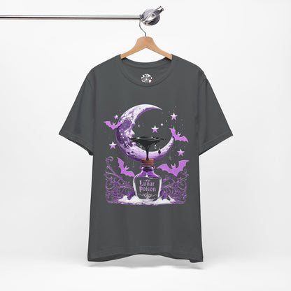 “Lunar Poison” — Celestial Alchemy Gothic Graphic T-Shirt – Alt Aesthetic Poetic Goth Street-wear