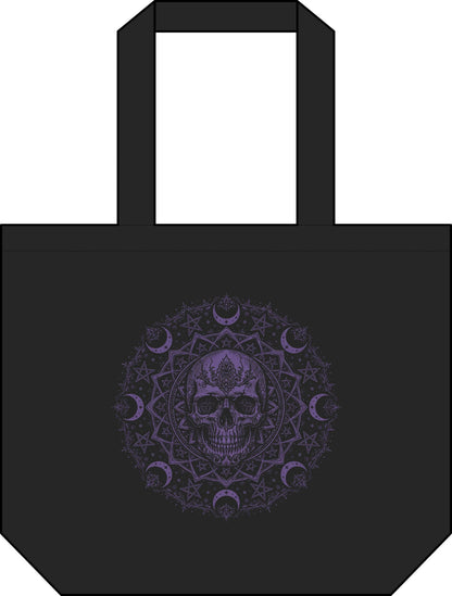 Skull Mandala Moon Tote — 'My Gothic Girl' Canvas Tote Bag