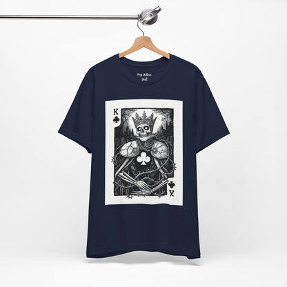 King of Clubs Skeleton Playing Card T‑Shirt