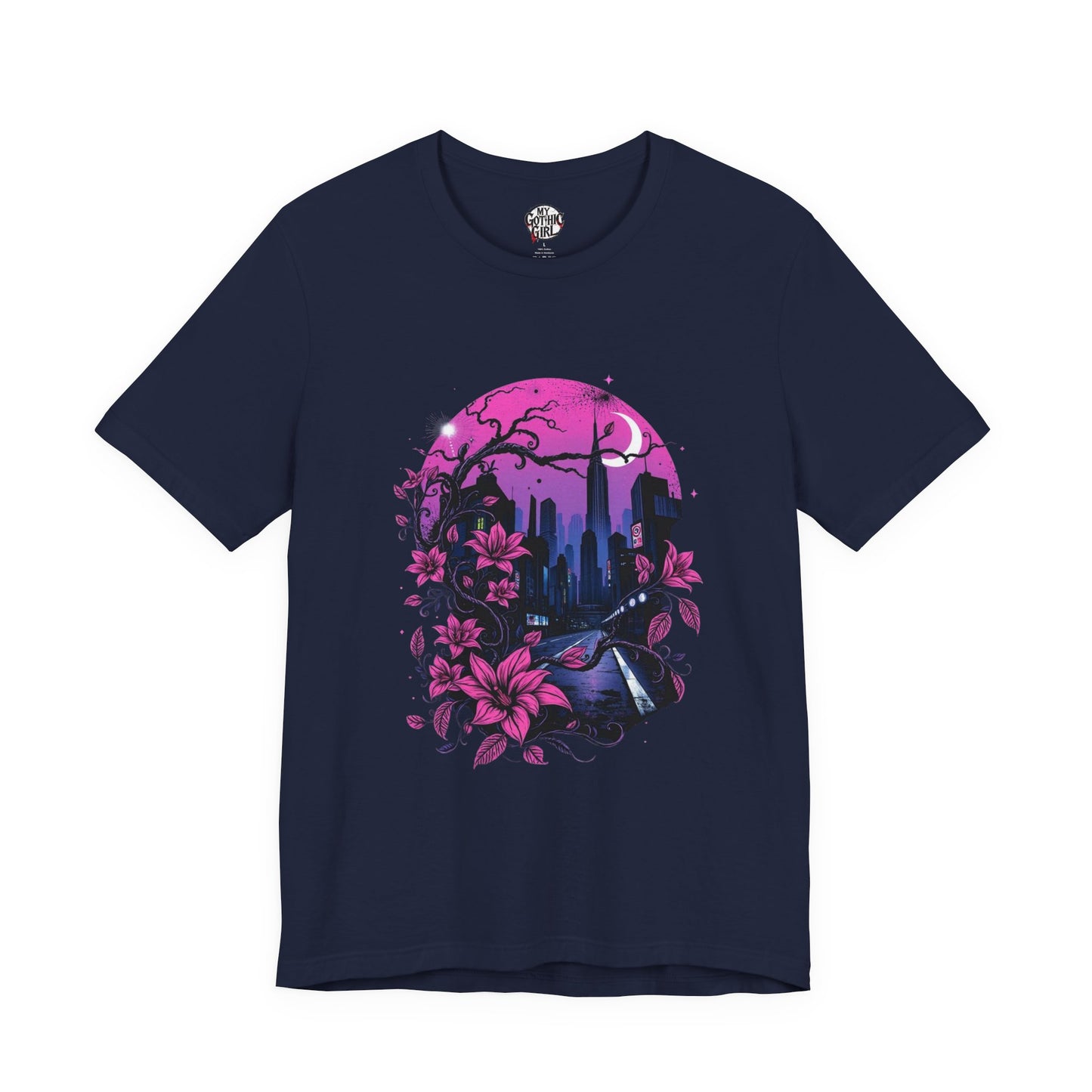 “Dark Bloom” — WhimsyGoth Floral Tee – Alt Aesthetic Poetic Goth Street-wear