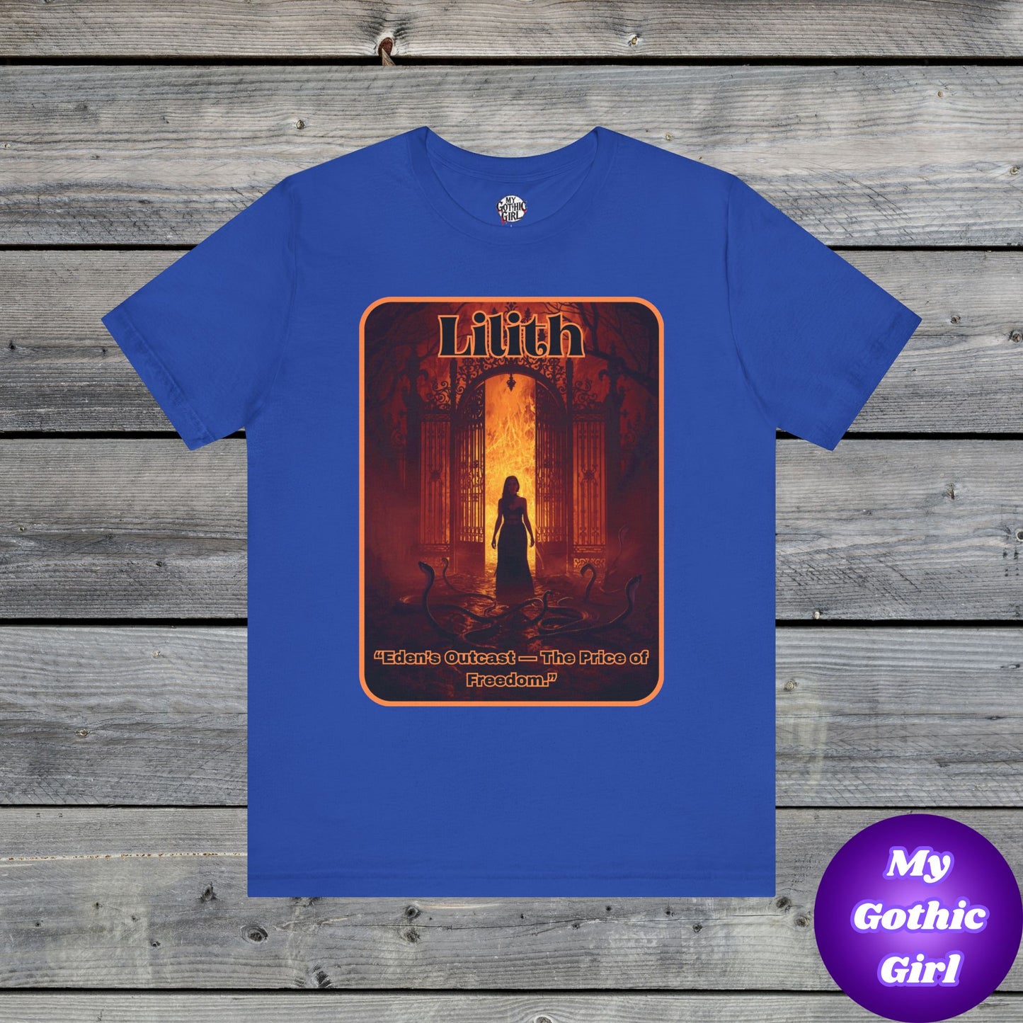 “Lilith  —  Eden’s Outcast, The Price of Freedom.” Graphic T-Shirt – Alt Aesthetic Poetic Goth Street-wear