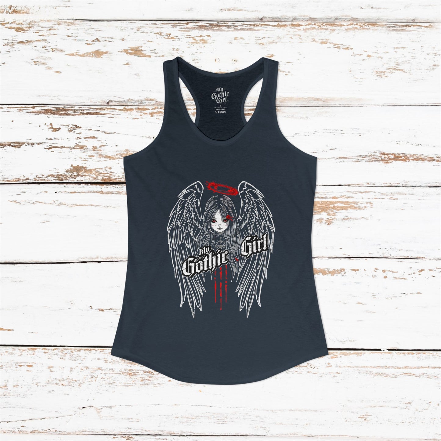 My Gothic Girl "Fallen Angel" — Women's Racer-back Tank Top