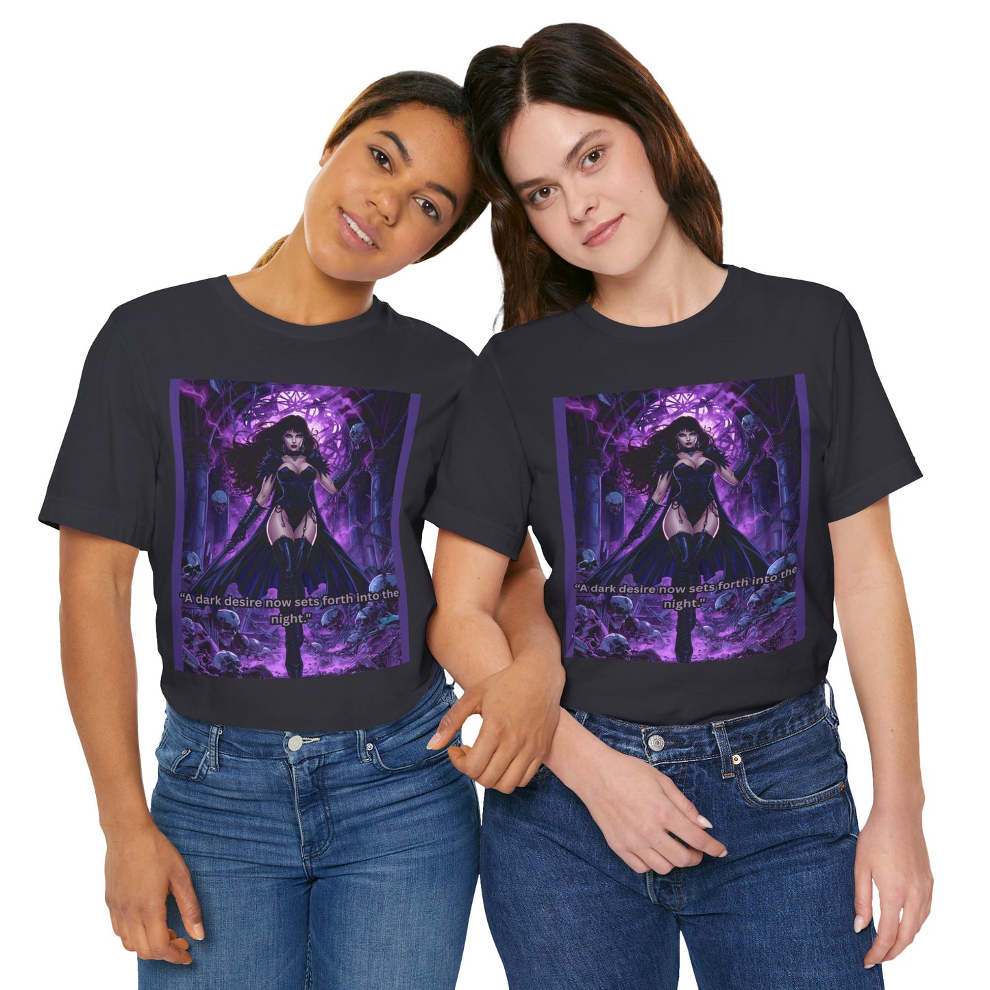 Dark Sorceress Graphic Tee — "A dark desire now sets forth into the night"