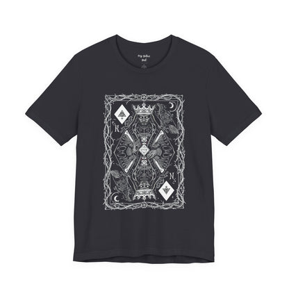 King of Diamonds Playing Card Graphic Tee — Dark Gothic King Design