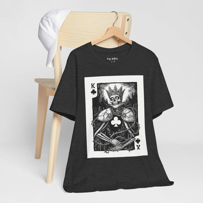 King of Clubs Skeleton Playing Card T‑Shirt