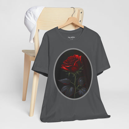My Gothic Girl T-Shirts for Women & Men "Linda's Red Rose" Dark Aesthetic & Alternative Tees – My Gothic Girl
