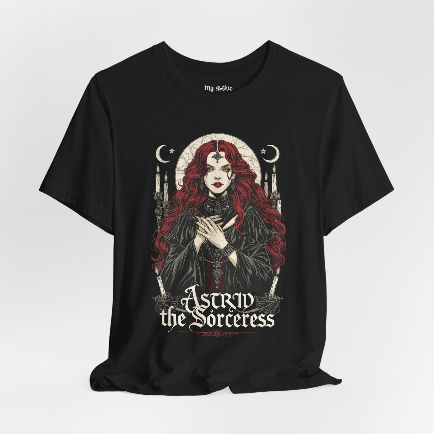 Astrid the Sorceress Gothic T-Shirt | Dark Fantasy Witch Tee