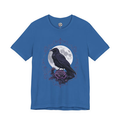 "The Raven and Moon"  Gothic Graphic T-Shirt – Alt Aesthetic Poetic Goth Street-wear