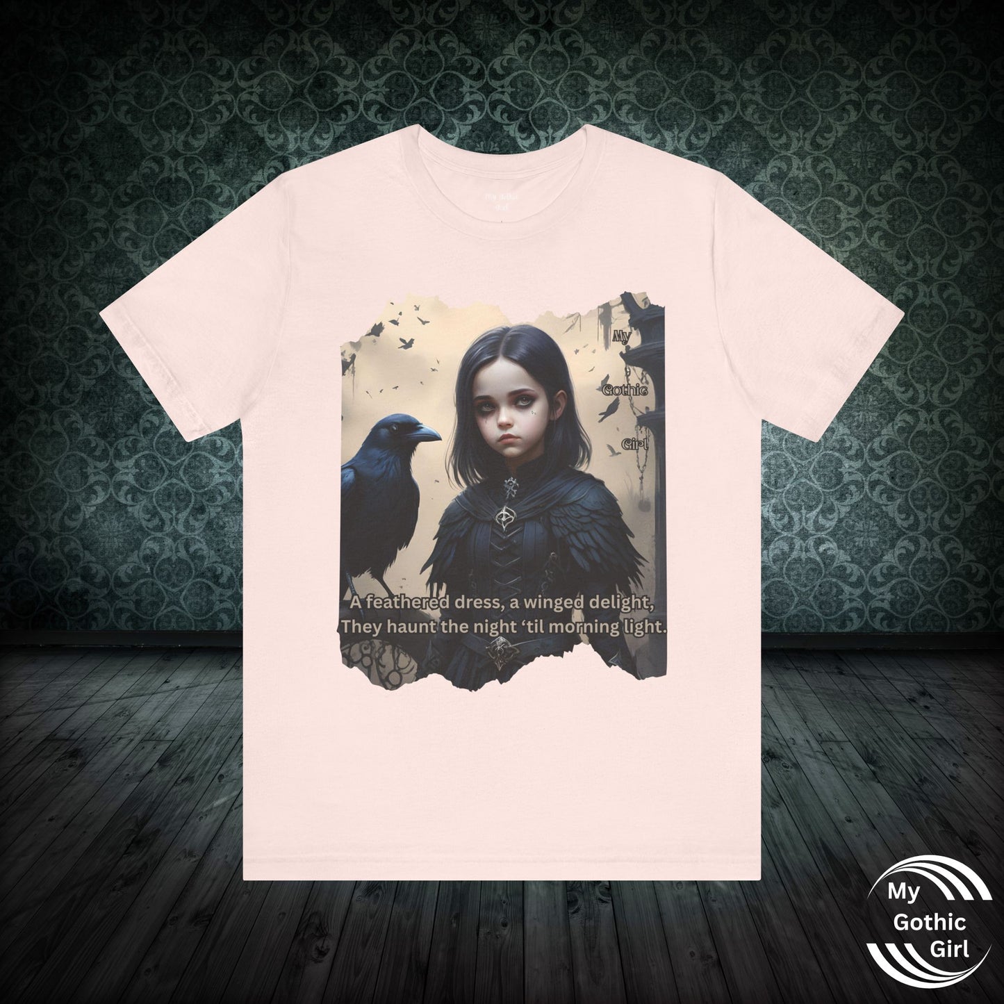 My Gothic Girl T-Shirt "Black Raven"  Whimsy Goth, Goth Fashion, Poetic Gothic Street Wear