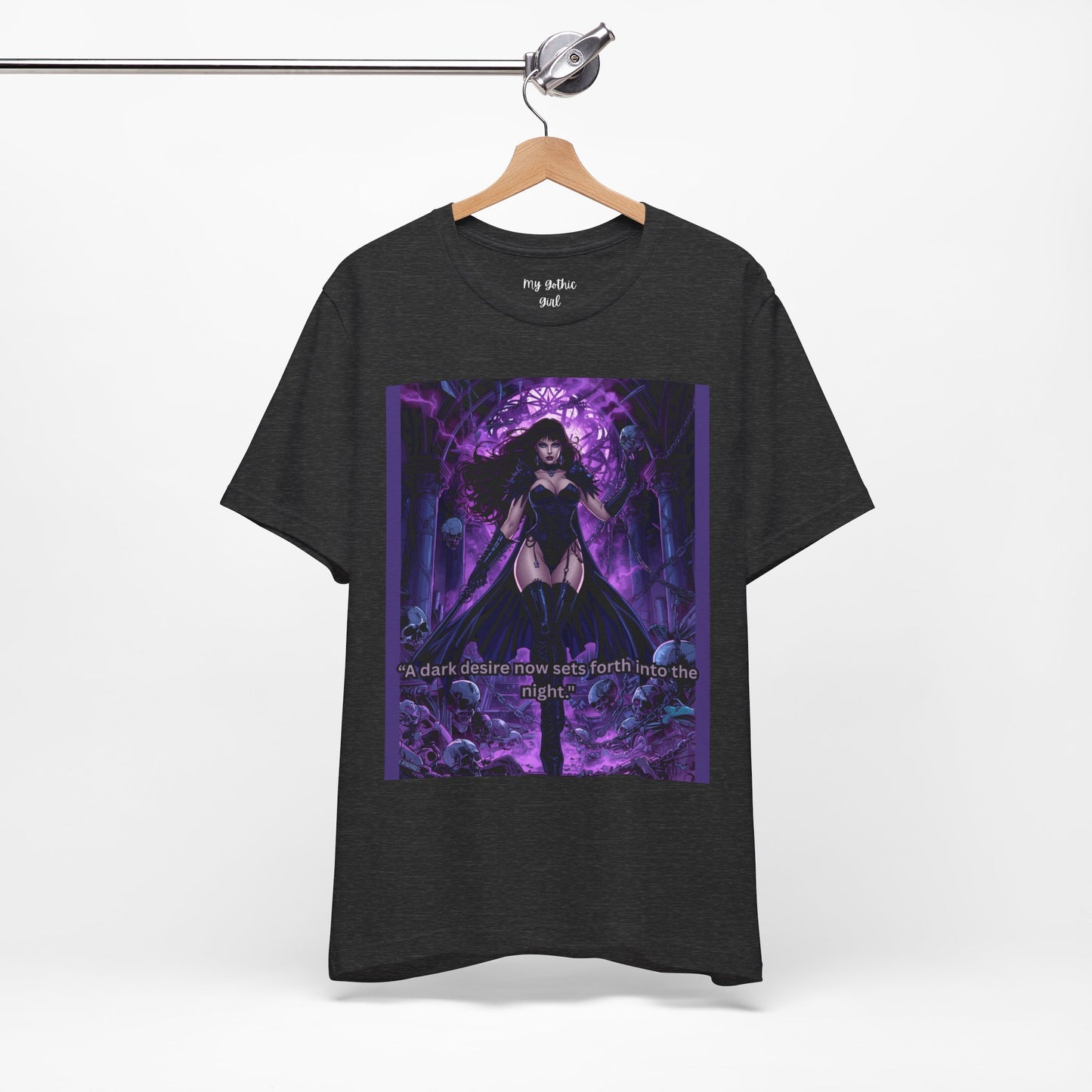 Dark Sorceress Graphic Tee — "A dark desire now sets forth into the night"