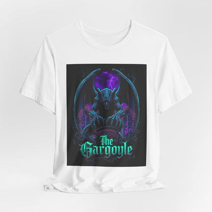"The Gargoyle" — Dark Gothic Winged Statue Graphic Tee Design