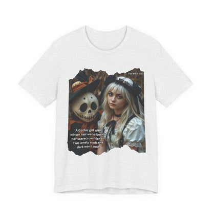 My Gothic Girl T-Shirt "Scarecrow Friend" – Whimsy Goth Streetwear, Dark Poetry Fashion, Alt Aesthetic Apparel