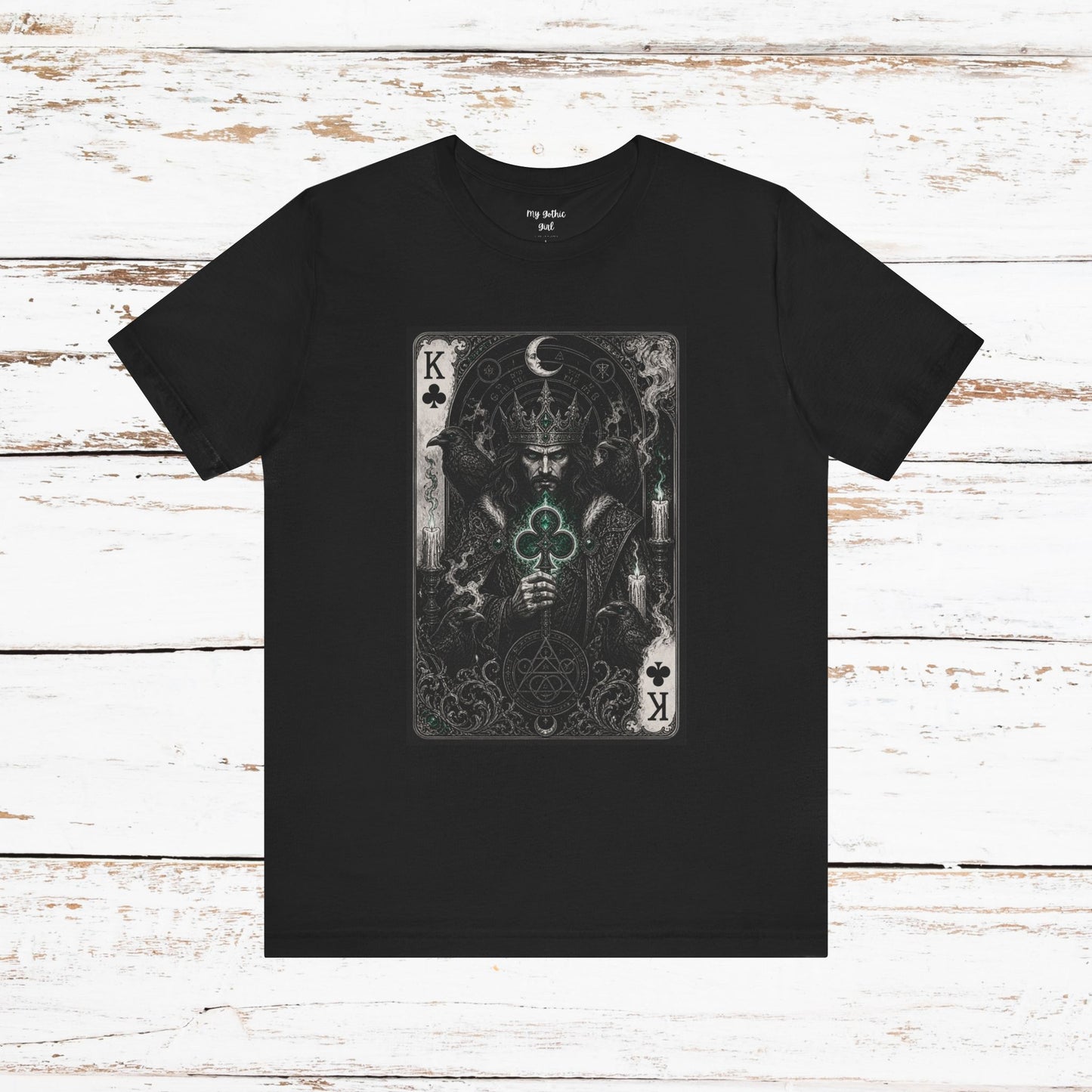 King of Clubs Playing Card T-Shirt — Gothic Card Deck Graphic Tee