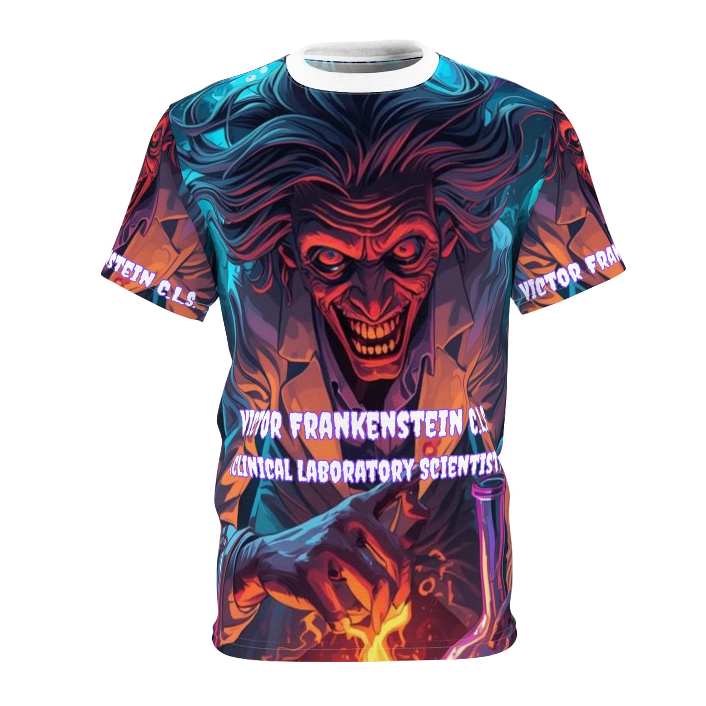 Victor Frankenstein C.L.S. Gothic Graphic T-Shirt – Dark Romance All Over Print Dr. Frankenstein Shirt | My Gothic Girl