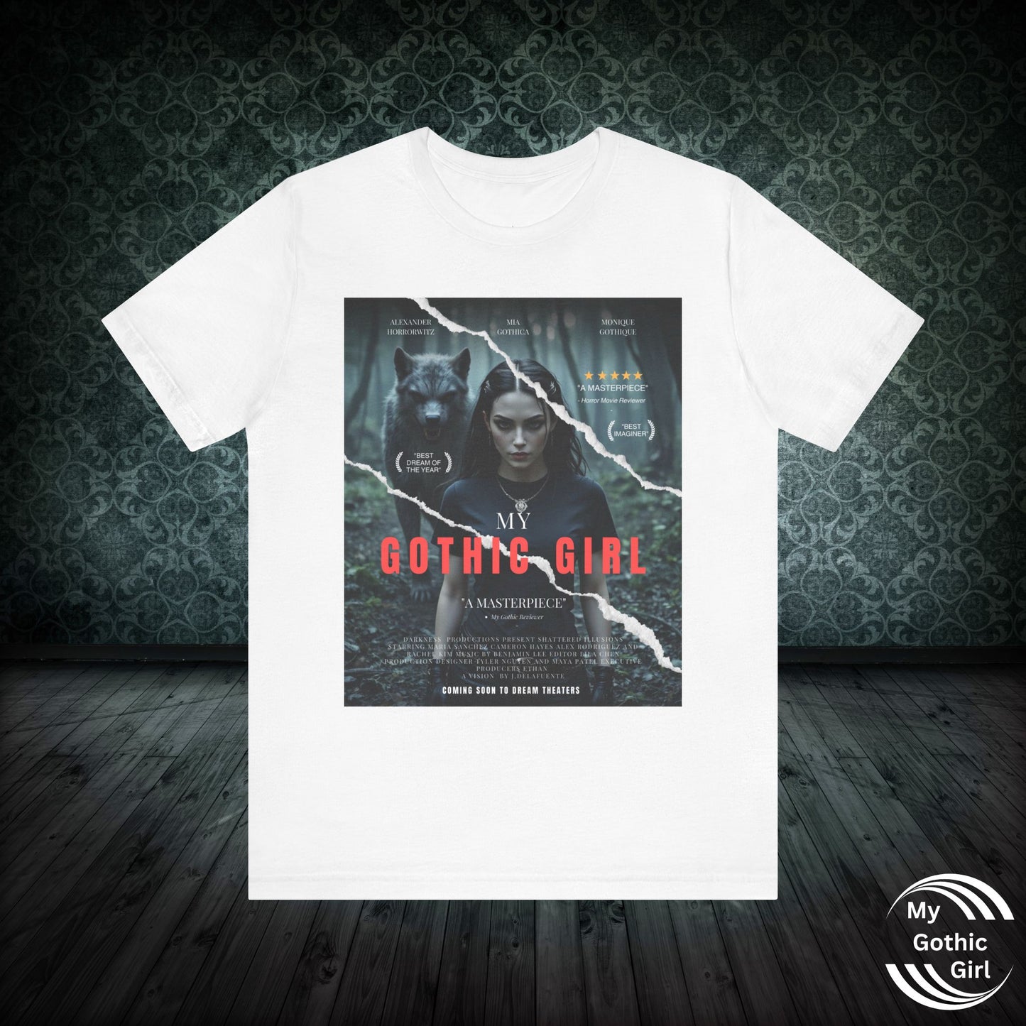 My Gothic Girl T-Shirt "Movie Poster" – Whimsy Goth Streetwear, Dark Poetry Fashion, Alt Aesthetic Apparel