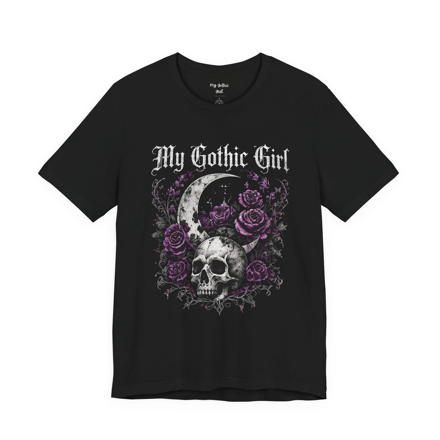 My Gothic Girl Skull Tee — Gothic Moon & Purple Roses T-Shirt