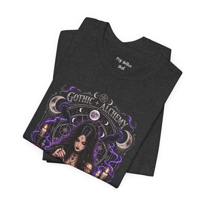 Gothic Alchemy T-Shirt — Witch Potion Skull Graphic Tee