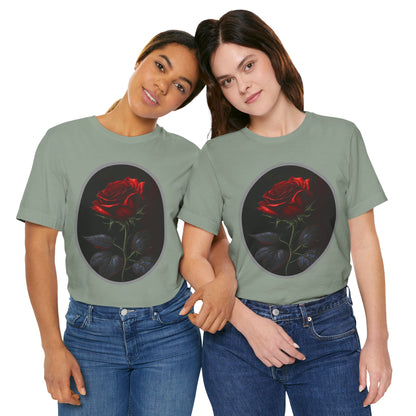 My Gothic Girl T-Shirts for Women & Men "Linda's Red Rose" Dark Aesthetic & Alternative Tees – My Gothic Girl