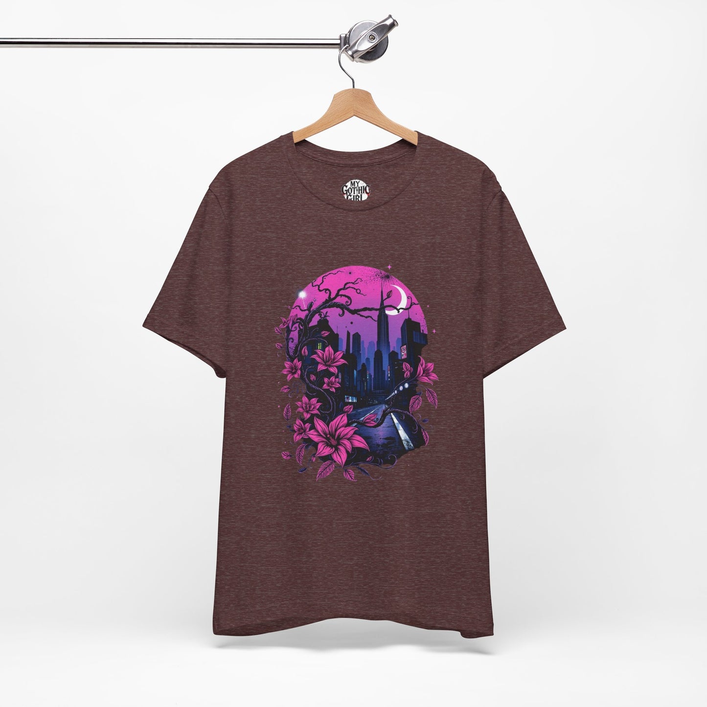 “Dark Bloom” — WhimsyGoth Floral Tee – Alt Aesthetic Poetic Goth Street-wear
