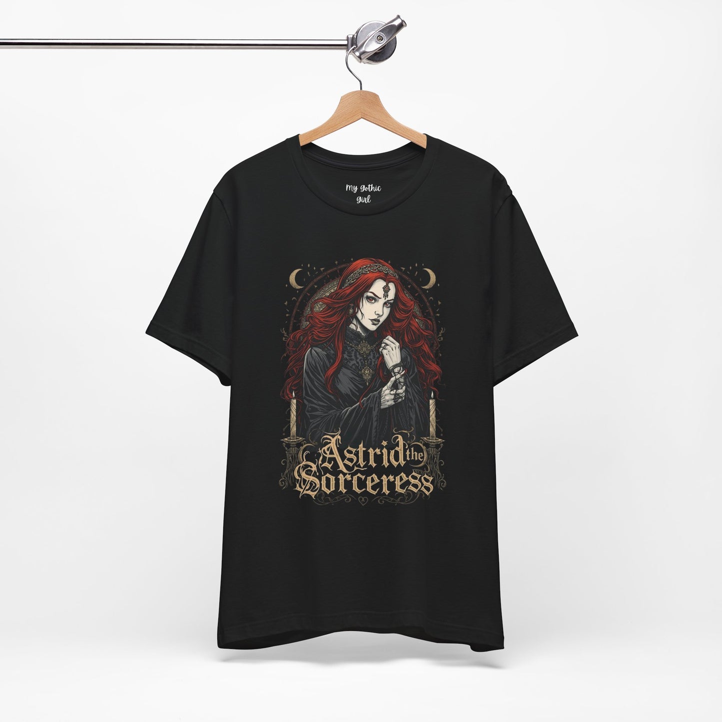 Astrid the Sorceress Gothic T-Shirt | Dark Fantasy Witch Tee