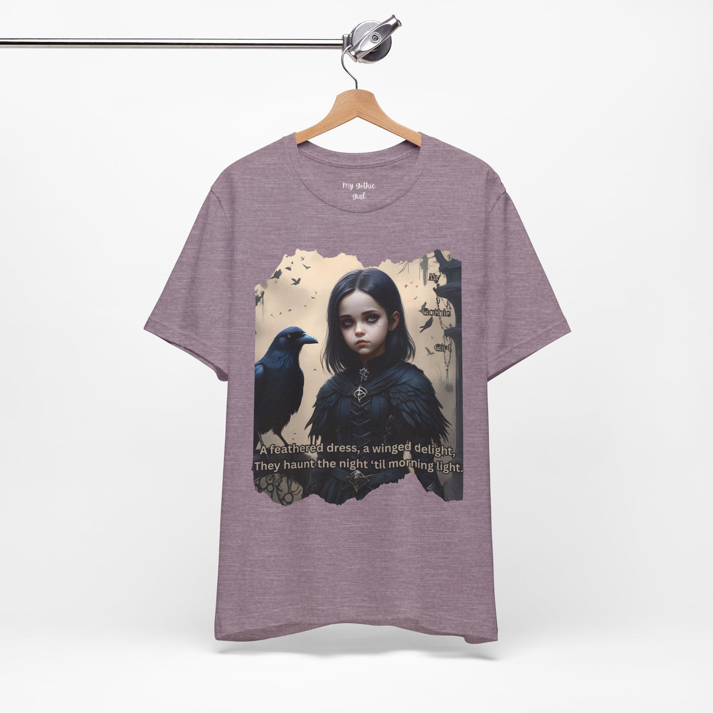 My Gothic Girl T-Shirt "Black Raven"  Whimsy Goth, Goth Fashion, Poetic Gothic Street Wear