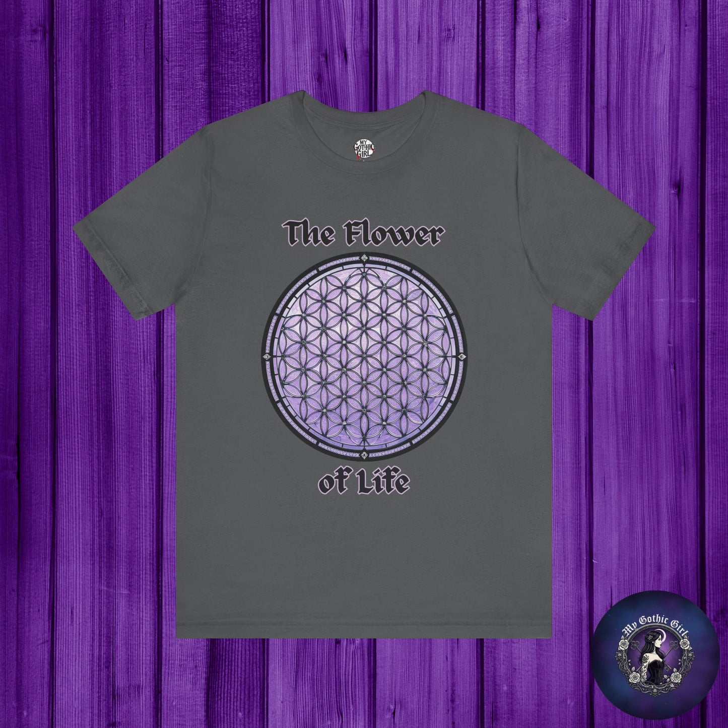 "The Flower of Life"  Gothic Graphic T-Shirt – Alt Aesthetic Poetic Goth Street-wear