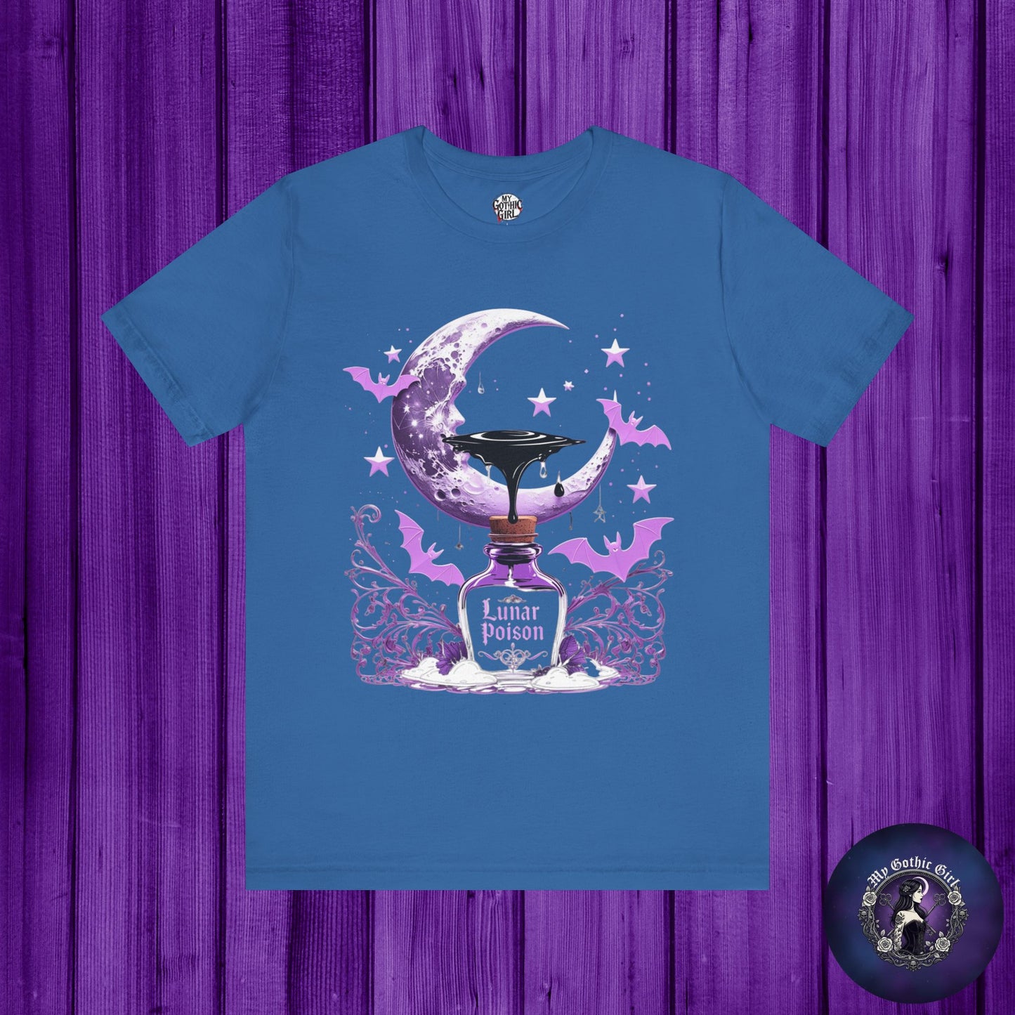 “Lunar Poison” — Celestial Alchemy Gothic Graphic T-Shirt – Alt Aesthetic Poetic Goth Street-wear