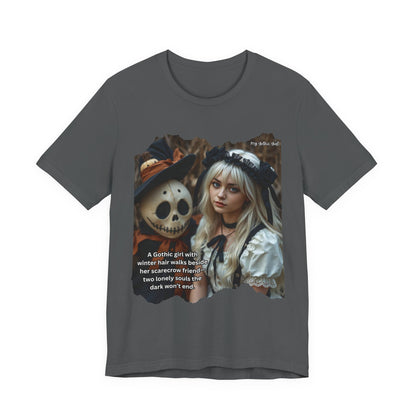 My Gothic Girl T-Shirt "Scarecrow Friend" – Whimsy Goth Streetwear, Dark Poetry Fashion, Alt Aesthetic Apparel
