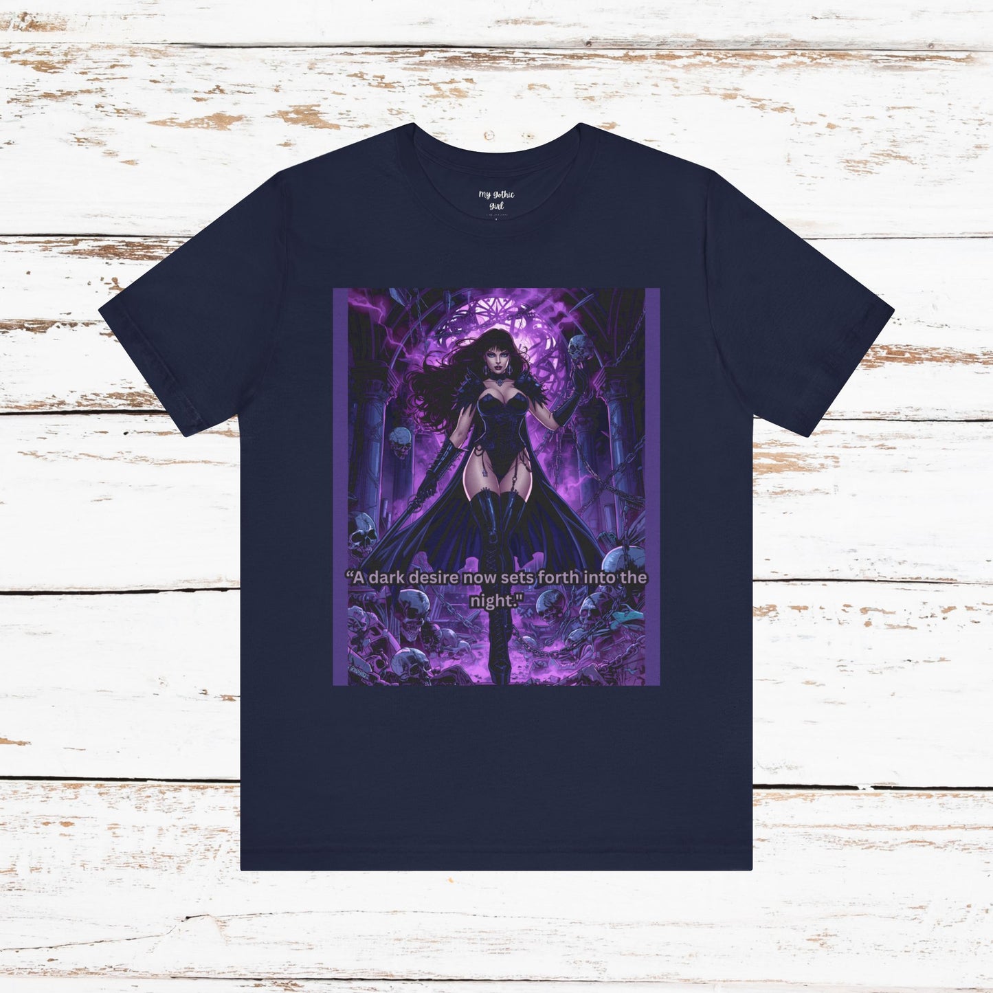 Dark Sorceress Graphic Tee — "A dark desire now sets forth into the night"