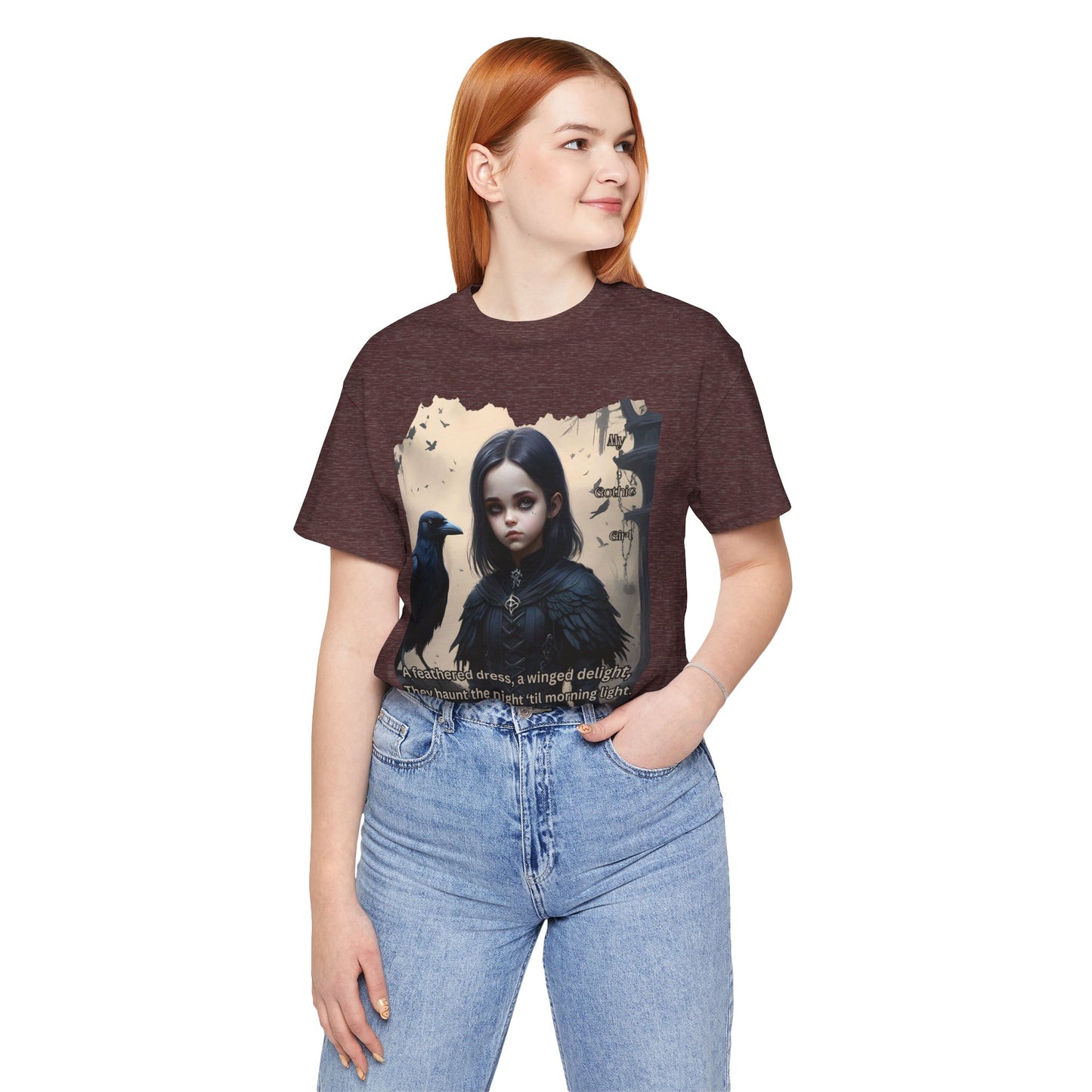 My Gothic Girl T-Shirt "Black Raven"  Whimsy Goth, Goth Fashion, Poetic Gothic Street Wear